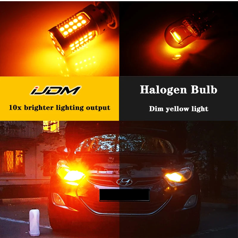 For Turn Signal Lights Red Yellow Jdm 7440 7443 No Hyper Flash