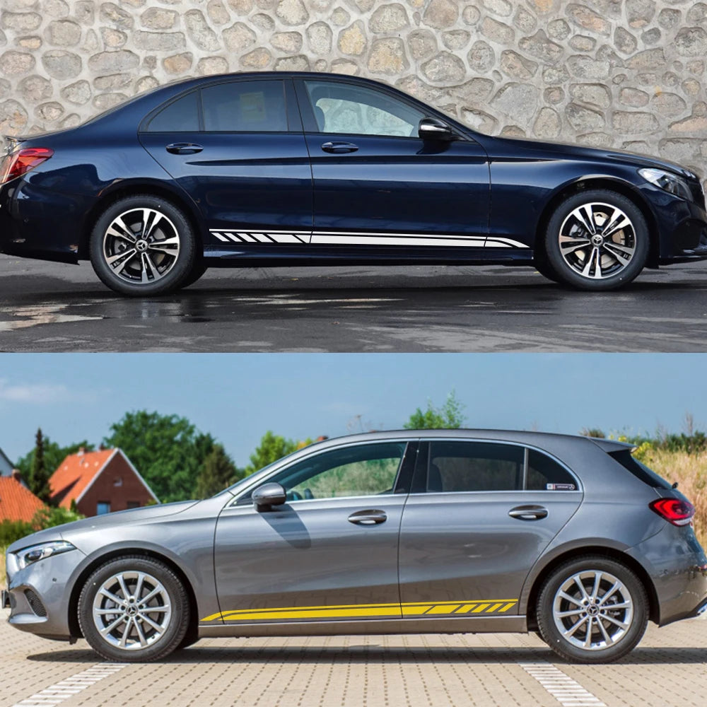 For Mercedes Benz W205 W204 W203 Side Stripe Pvc Stickers W212 C