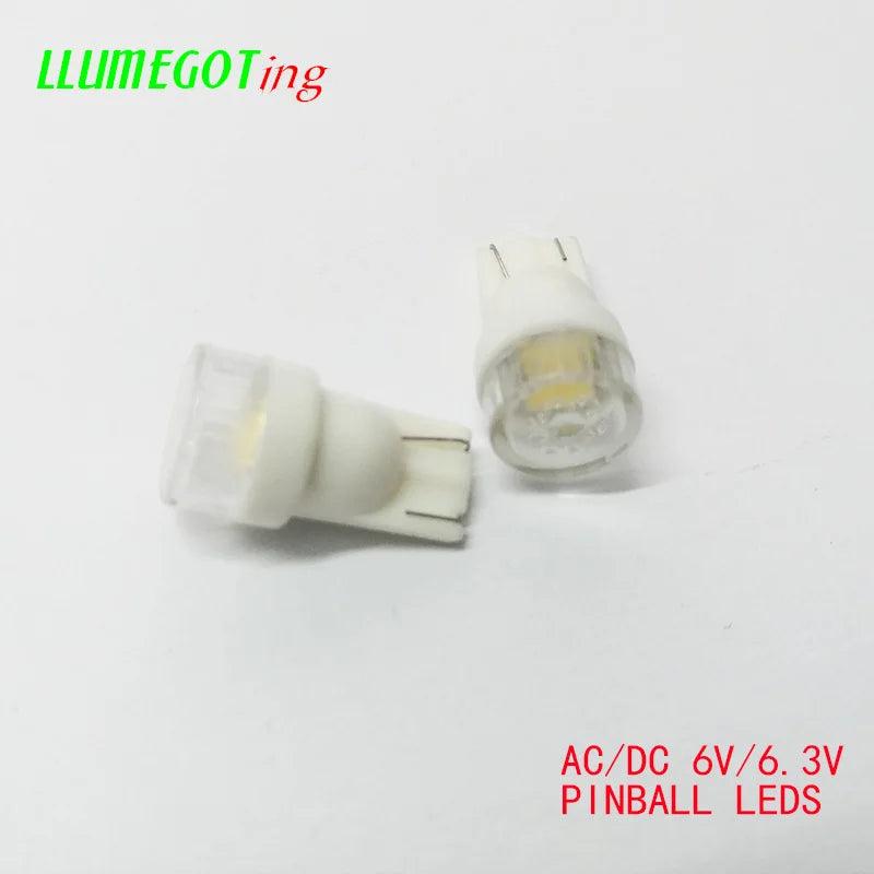 50PCS 194 T10 555 Wedge Flat Len Dome 2X