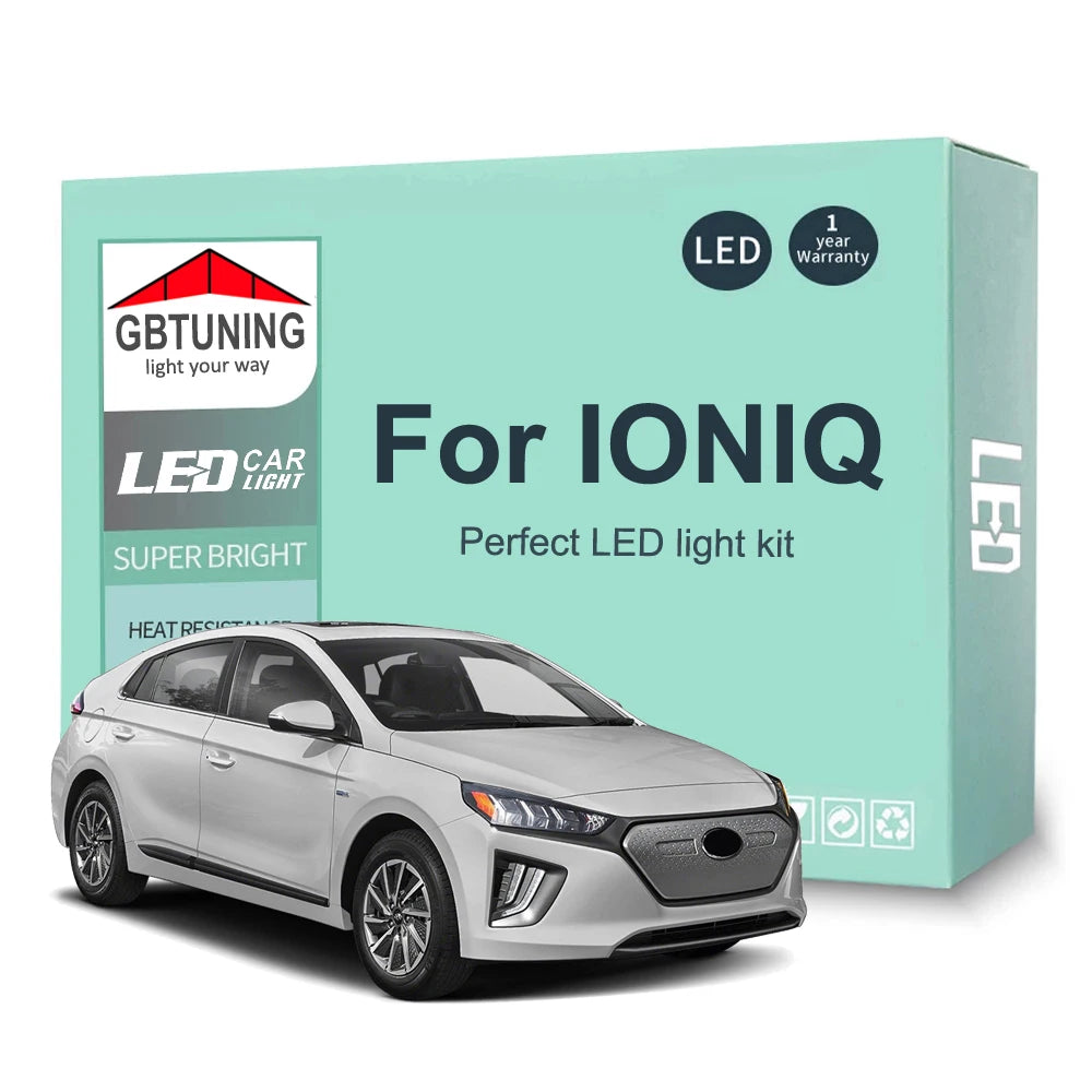 For Hyundai Ioniq 2016 2017 2018 13PCS Interior Bulb Kit 2019