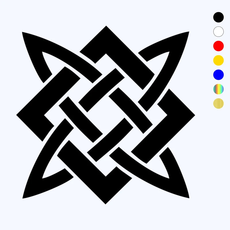 CK2155 Slavic Pattern Funny Sticker Vinyl Decal White Black