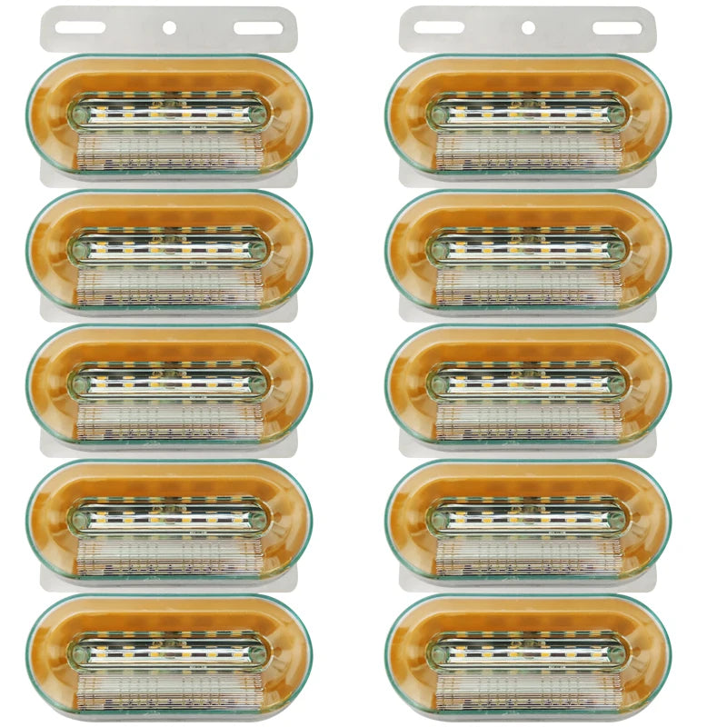 10PCS 24V Truck Side Marker External Signal Indicator Warning