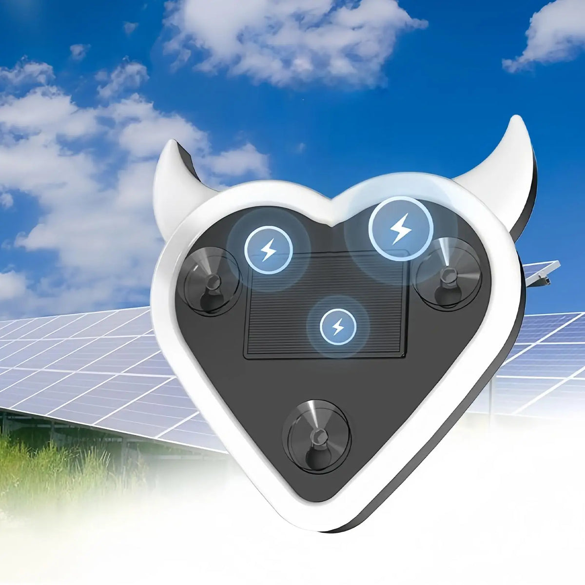 For Dashboard Heart Shape Solar Rechargeable Neon Ambient