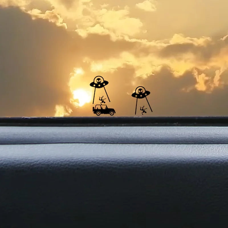 Set Tiny Alien Small Sticker Window Bumper Cute Stickers
