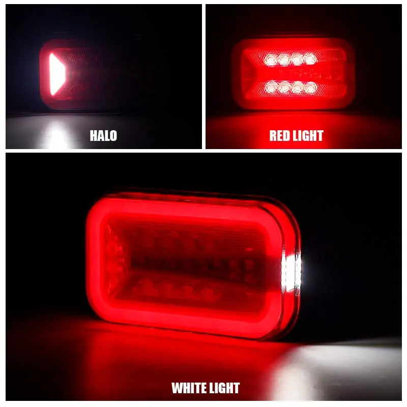 For Trailer Bus Pickup 6.5 Inch Combination Taillights Square