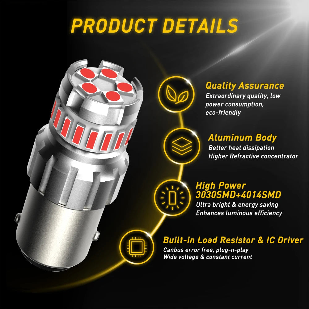 Auxito 2PCS 1157 P21 5W Bulb P21W ba15s 1156