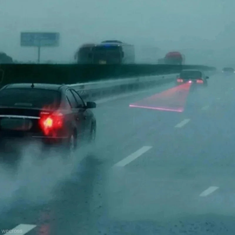 Motorcycle Laser Red Line Anti Collision rear-end Tail Fog
