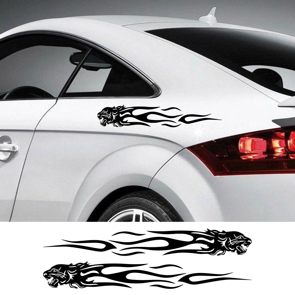 Various Sizes Whole Body Stickers Tiger Flame Graphics Vinyl