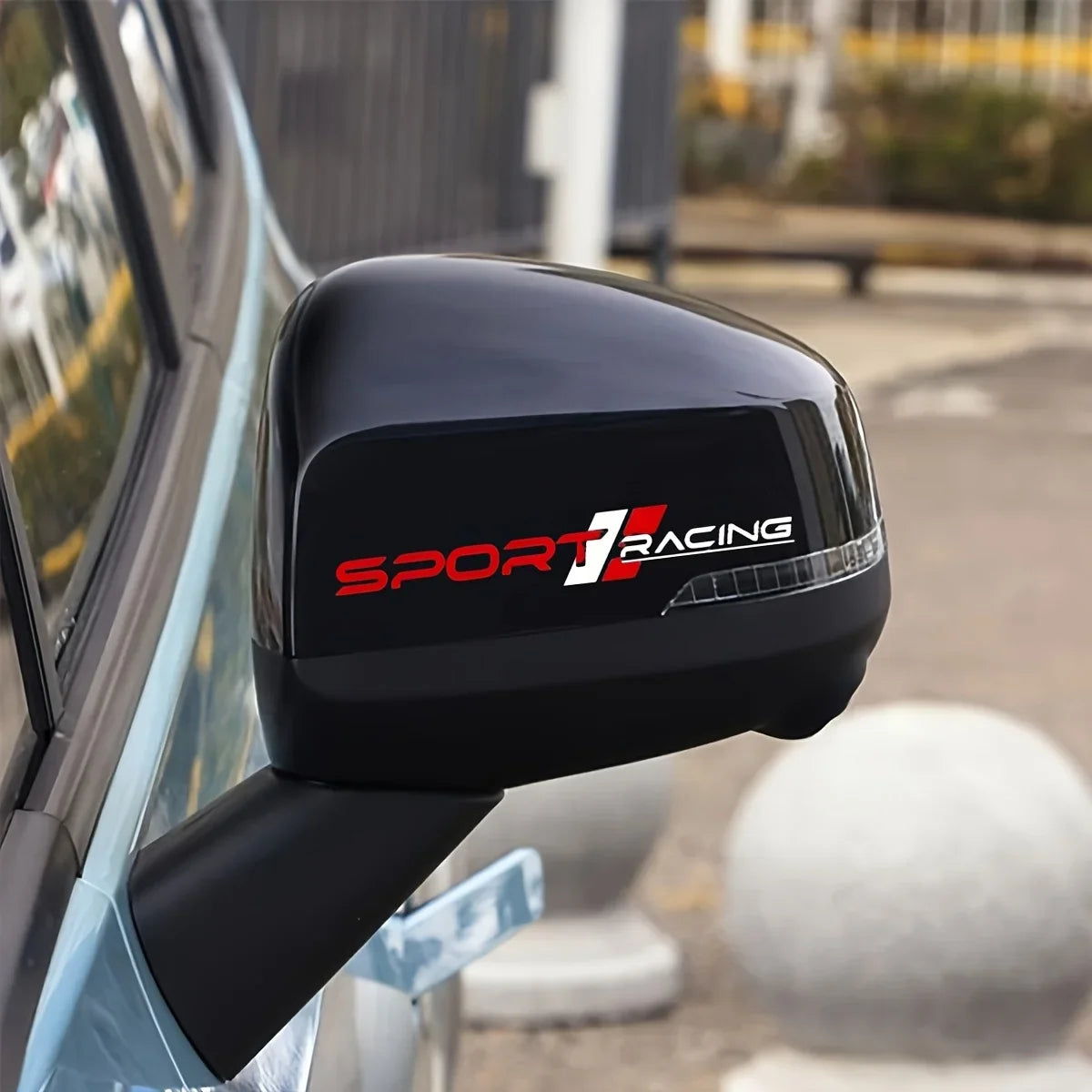 For Wiper Blade Arm Mirror Door Sport Letter Decal Panel 4PCS