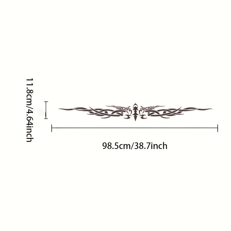 1PC Laser Reflective Wing Stripe Decal 98.5x11.8cm Vinyl Sticker