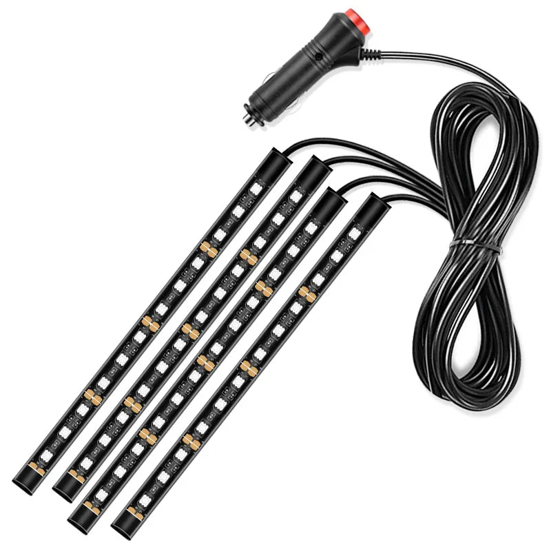 22CM Neon Foot Interior Backlight Cigarette Lighter USB