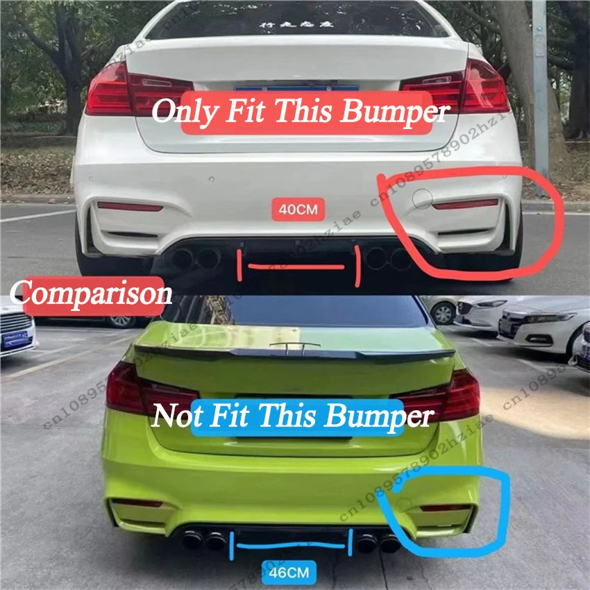 For BMW 3 Series F30 Dedicated V Rear Bumper Diffuser M3