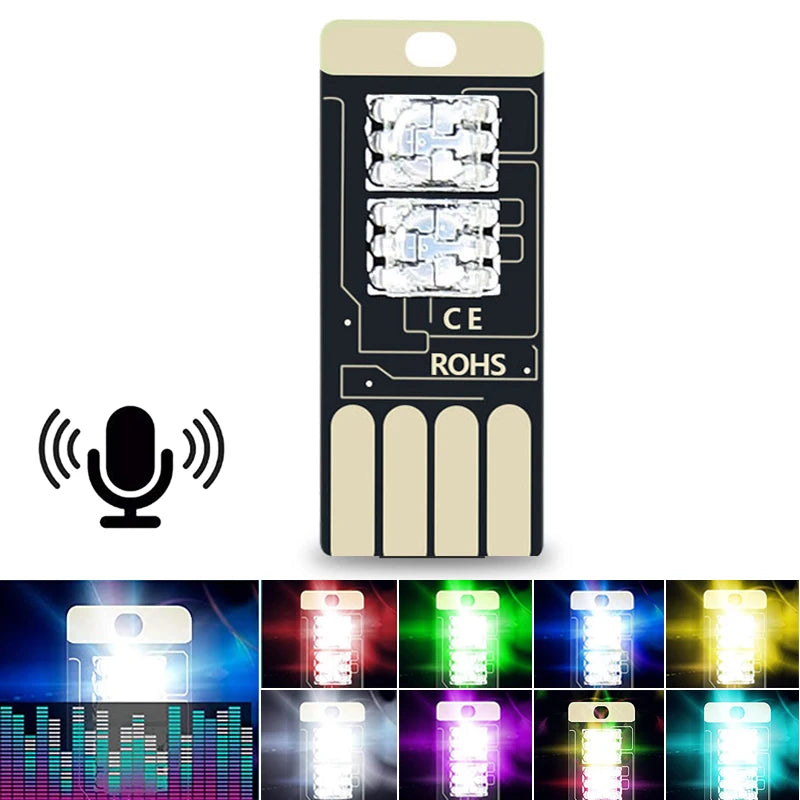 Interior USB Atmosphere Music Adjustment Lighting Plug Play Decor