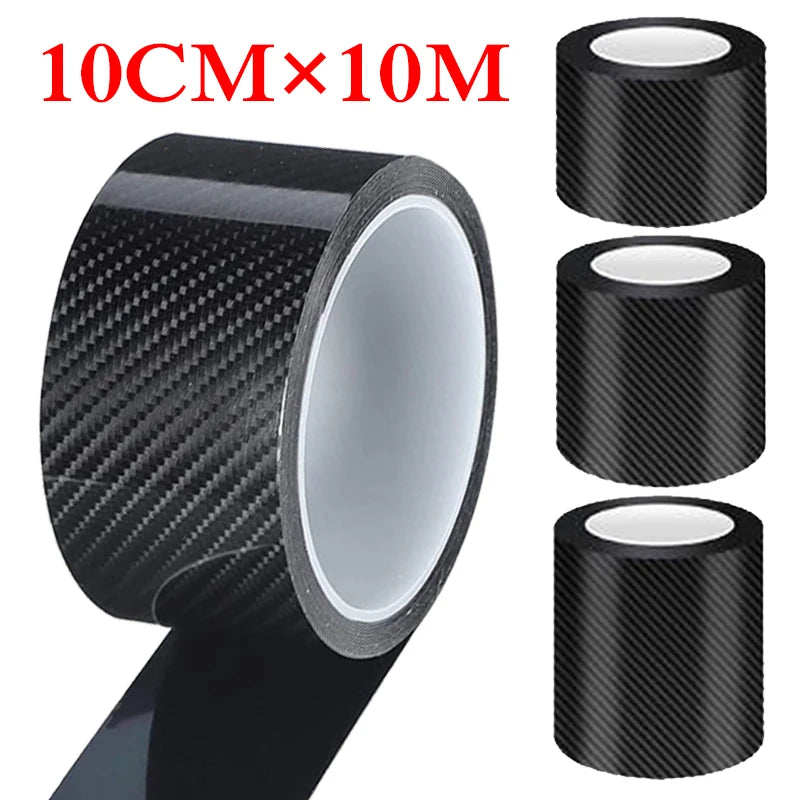 5M Carbon Fiber Sticker Paste Protector Strip Door Sill