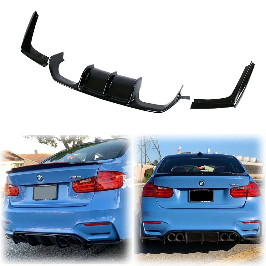 For BMW 3 Series F30 Dedicated 3X 2013 2018 M3 Rear Bumper Lip