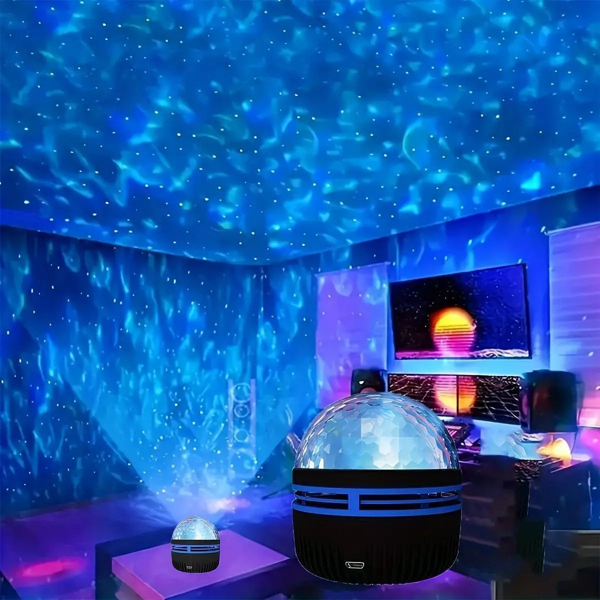 Ambient Lighting Starry Sky Projection Water Ripple Romantic