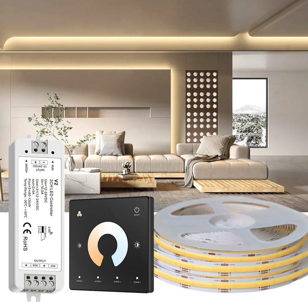 5M 10M 20M Cob Cct Strip 24V Flexible Density