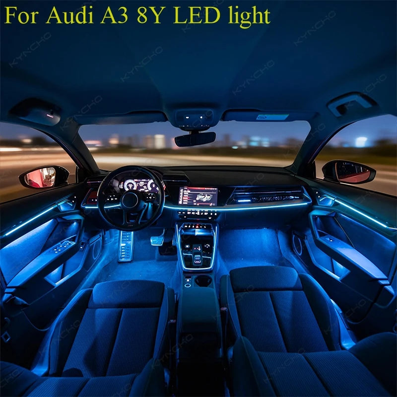 For Audi A3 8Y RGB Bluetooth Colors Ambient Kit APP Control