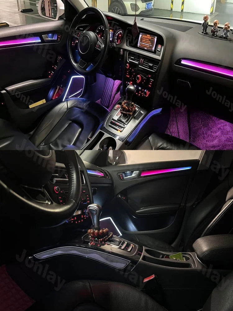 For Audi A4 B8 8RB 2009-2016 Interior Atmosphere Trim Lighting