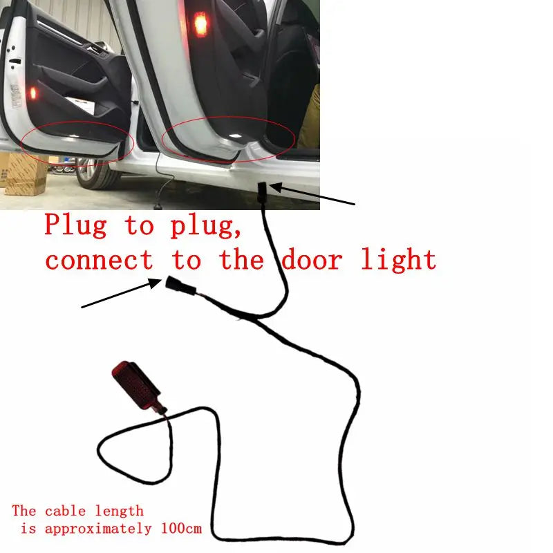 For Audi A1 A3 8V 8P Interior Red Door Strobe Cable Wrie Harness