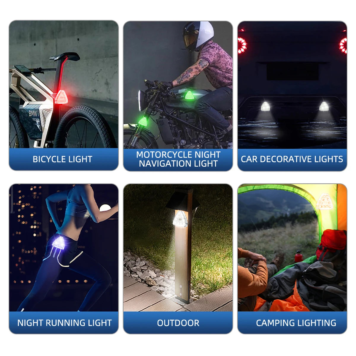Motorcycles RGB Up Night Wireless Warning anti-theft Caution