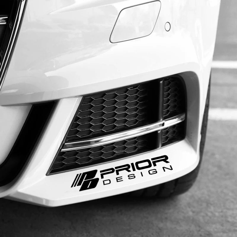 Pd Prior Design Bumper Sticker Reflective Racing Headlight