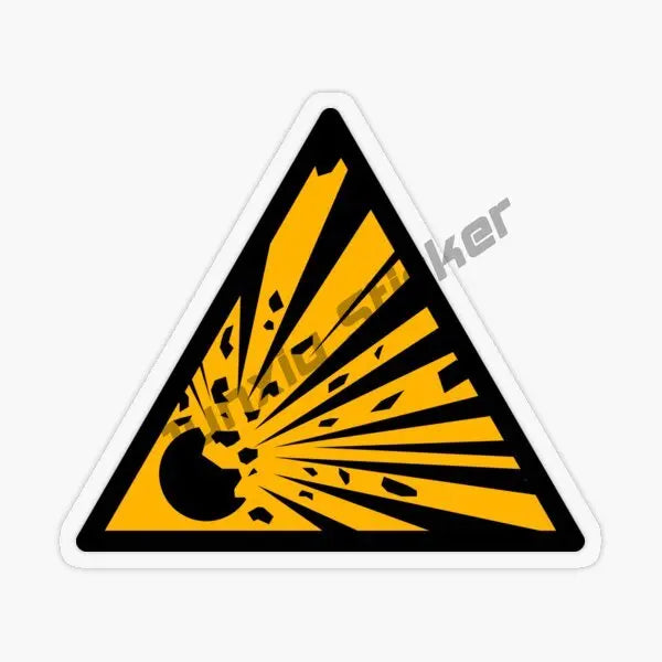 Creative Explosion Warning Danger Pvc Waterproof Body Sticker