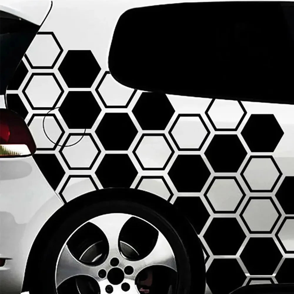 Graphics Sticker Creative Honeycomb Cars Side Decor Tuning