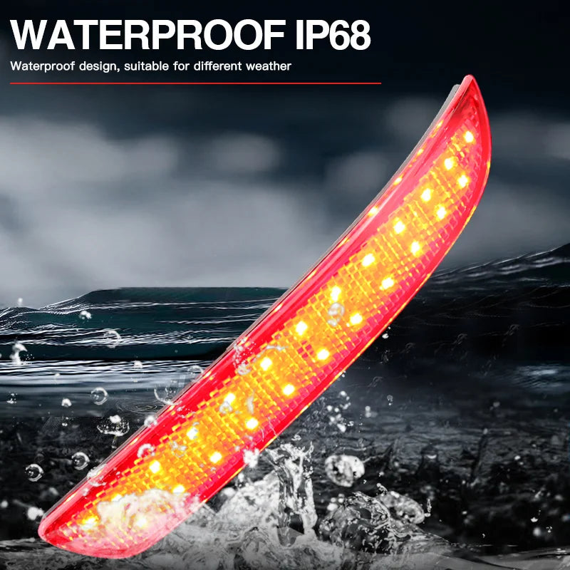 For BMW X5 E70 M 2006-2013 2PCS Red Rear Bumper Reflector Tail