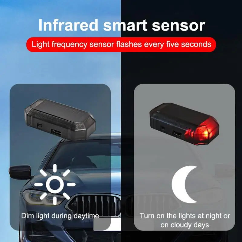 MINI Solar Power Warning Night Security Simulated Alarm Wireless