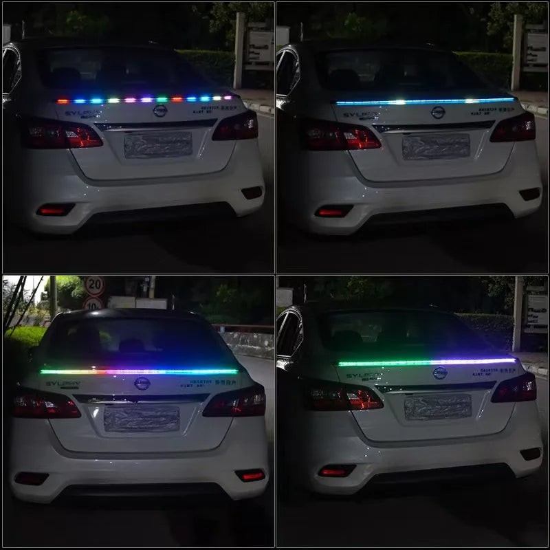 120CM Spoiler Carbon Fiber Rear Trunk Flow Third Brake