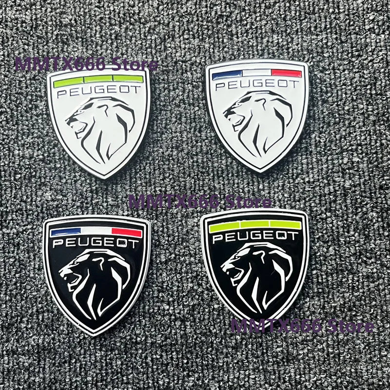 For Peugeot 207 407 408 308 3D Metal Lion Emblem Stickers Side