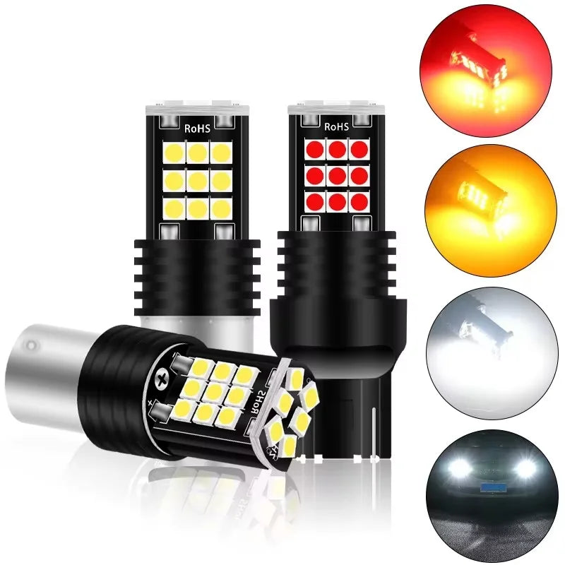 2PCS T20 7443 7440 3030 24SMD Bulbs Brake Reverse