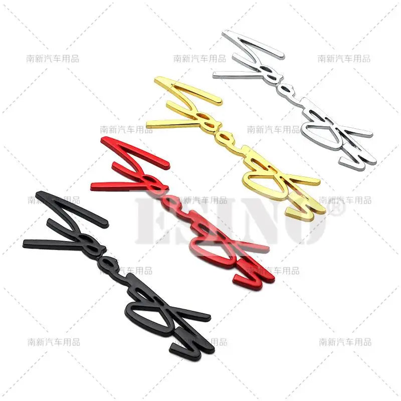 3D Sports Trunk Zinc Alloy Badge Adhesive Emblem Rear