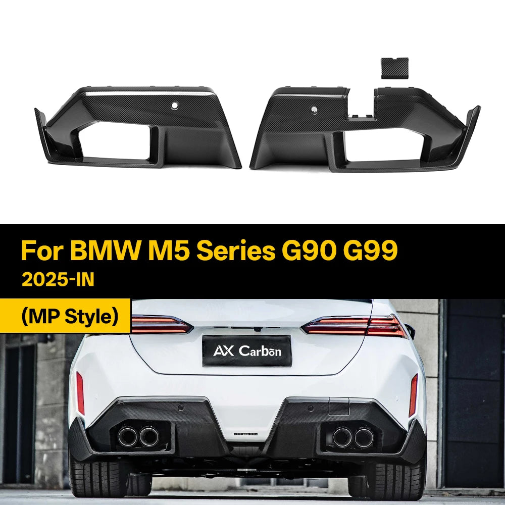 For BMW M5 Series G90 G99 Real Dry Carbon Fiber Rear Diffuser