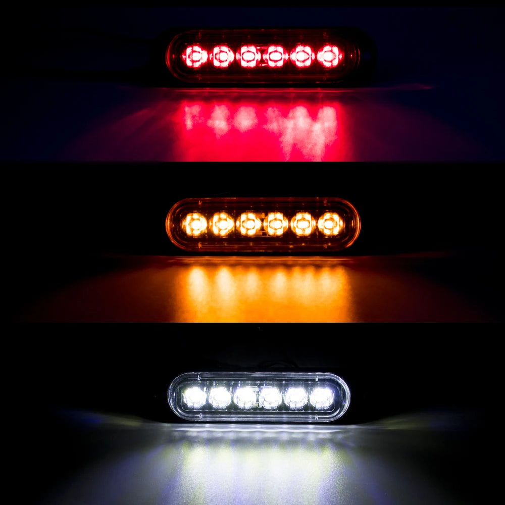 10PCS 12V 24V Side Marker Warning External Trailer Truck