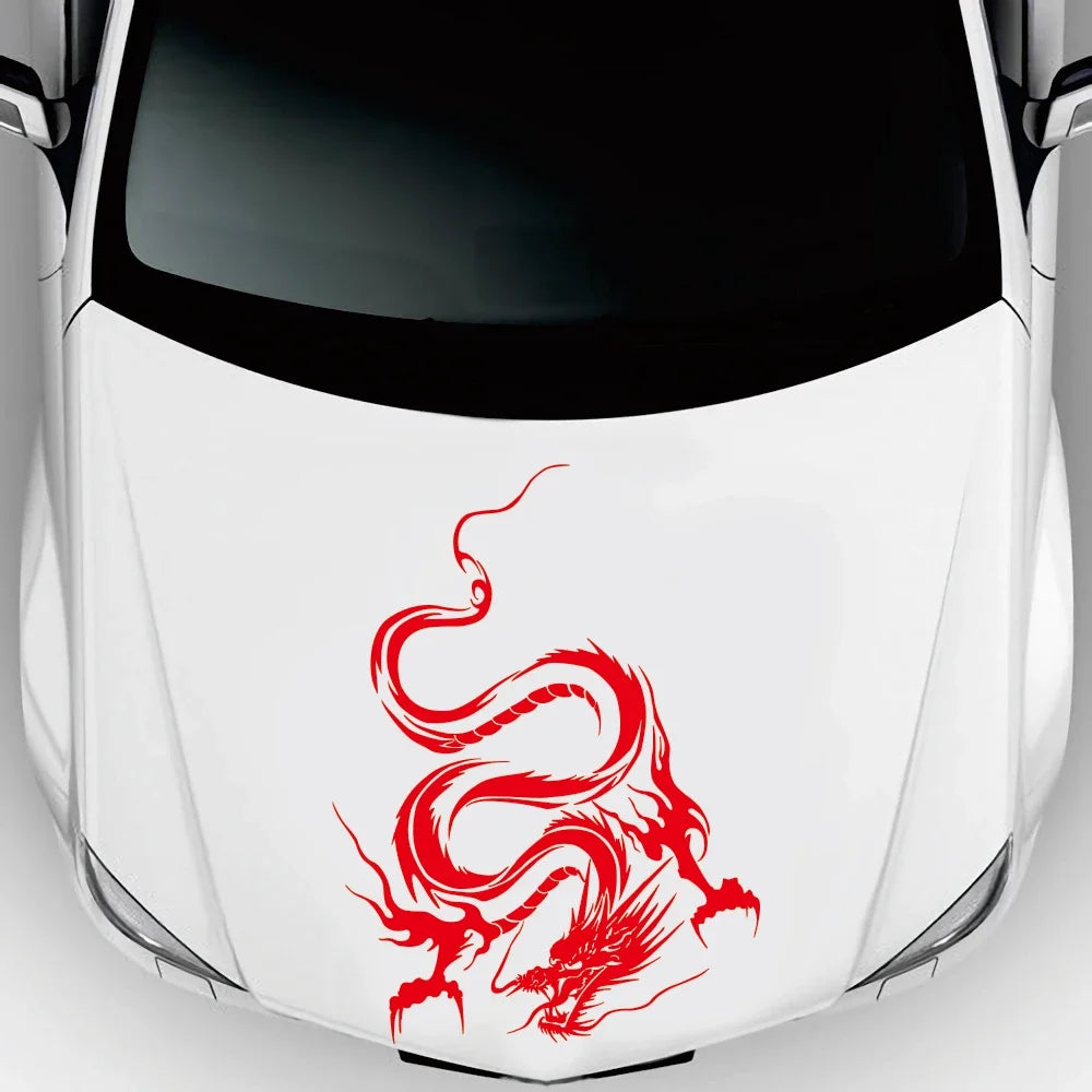 Fashion Dragon Sticker Hood Bumper Roof Vintage Traditional Front