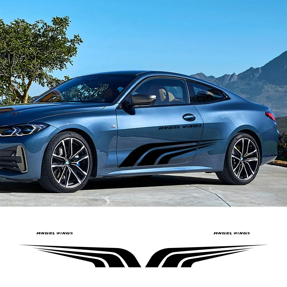 For Audi Volkswagen VW Ford BMW Body Angel Wing Vinyl Stickers