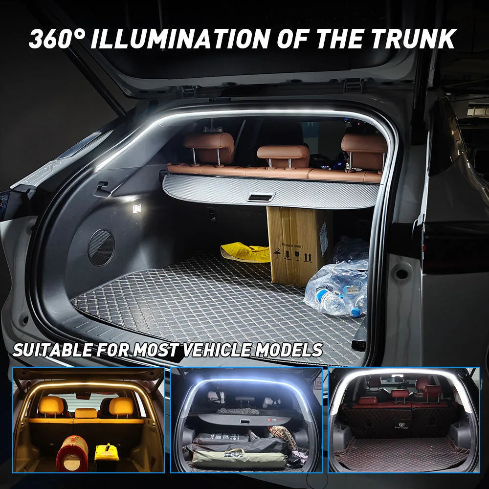 12V Rear Trunk Brighten Strip White 2M 4M Modified