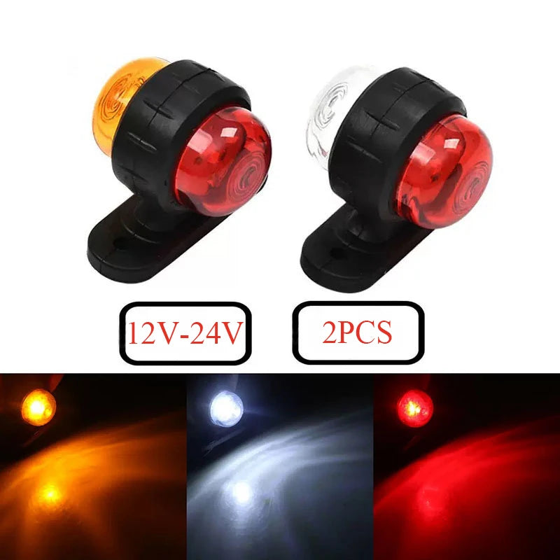 2PCS Truck Side Width Dual Color 12 24V Warning