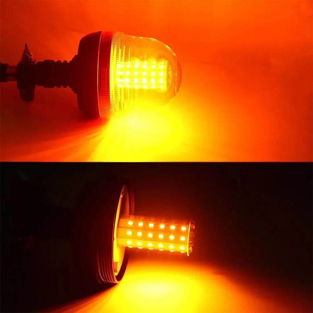 2PCS 12V 24V Amber Truck Tractor Flexible Warning Emergency