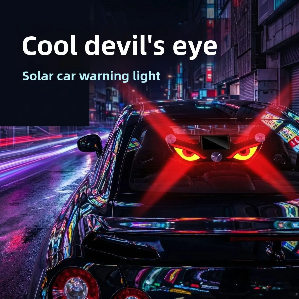 solar-powered Evil Eye Rear Window anti-rear-end Collision