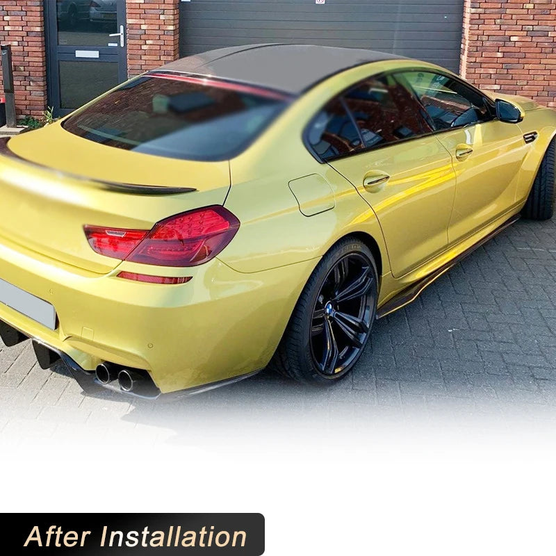 For BMW 6 Series F06 M Carbon Fiber Side Skirts Extensions Lip