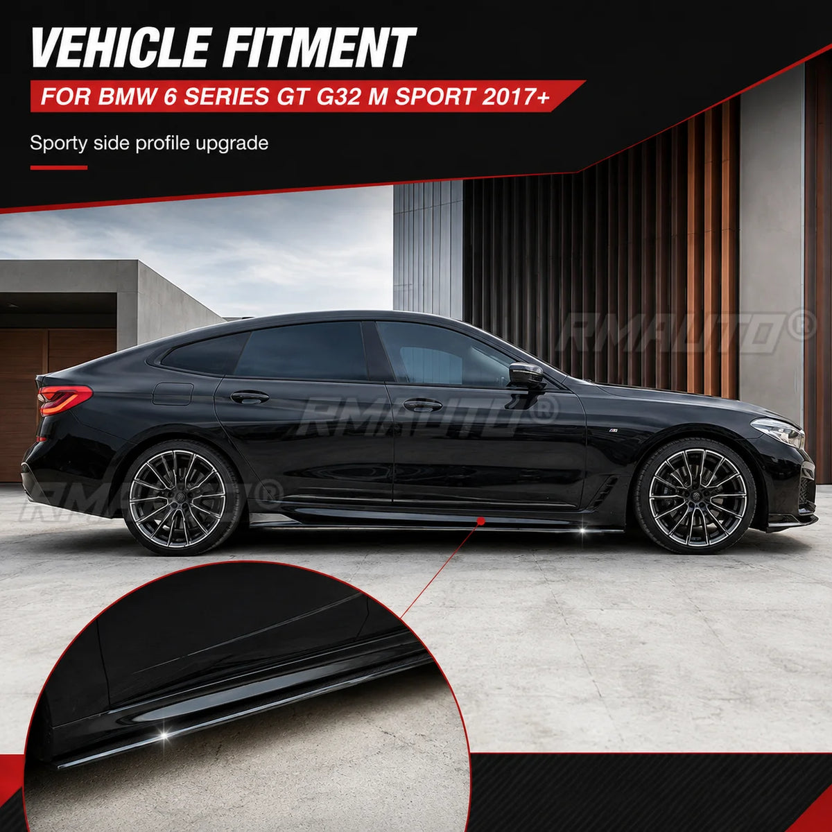 For BMW 6 Series Gt G32 Side Skirt Extension M Sport Rocker