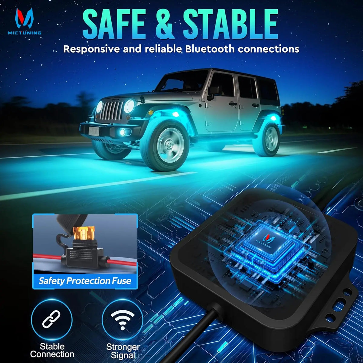 Mictuning 8pods C1 Rgbw Rock Offroad APP Control Underbody