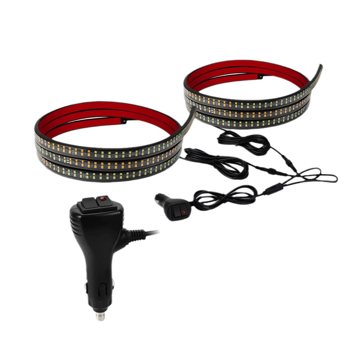 2PC Pedal Inch 720 Emergency Strobe Side Step Strip