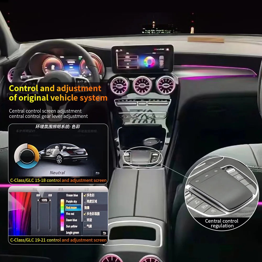 For Mercedes-Benz C Glc Class W205 Colors co-pilot S Ambient