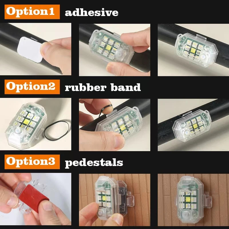 Strobe Motorcycle Flash anti-collision Warning Waterproof