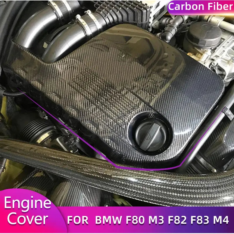 For BMW F80 M3 F82 F83 Carbon Fiber Front Engine Cover Trim M4