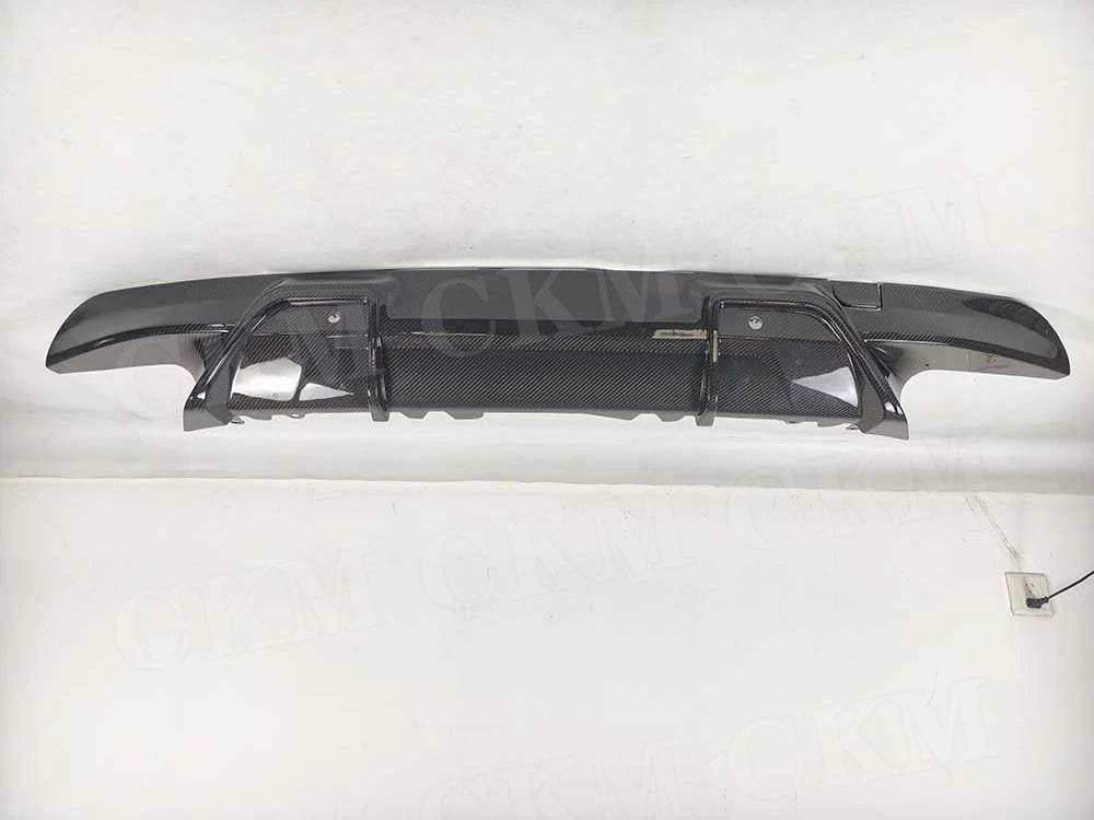 For BMW F95 X5M F96 X6M Real Dry Carbon Fiber Rear Bumper Lip